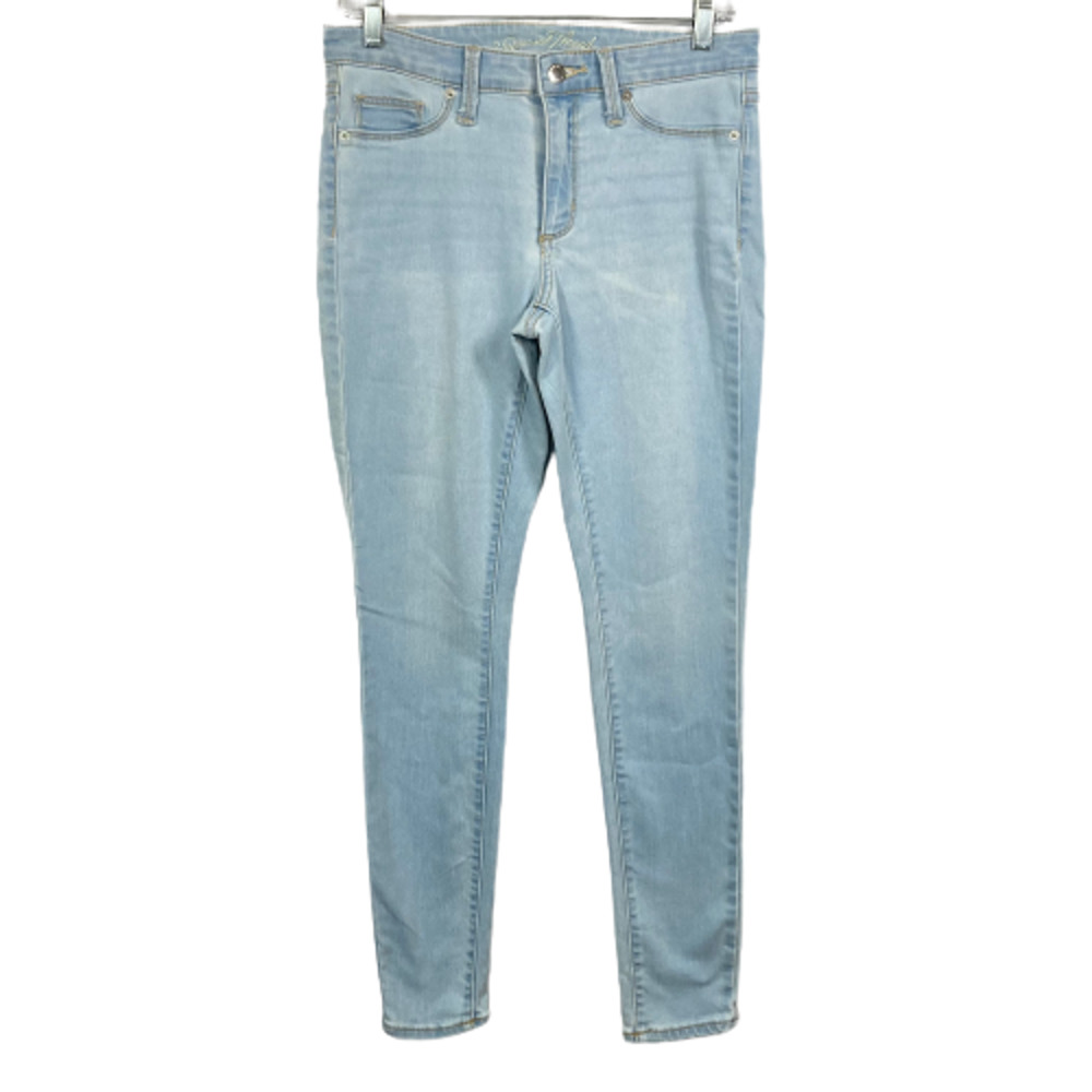 Universal Thread Jeans Womens Sz 4 27R Blue Light Wash Cotton Stretch Skinny